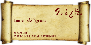 Imre Ágnes névjegykártya